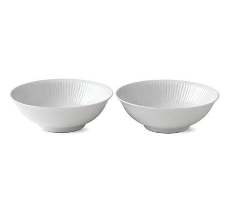 Royal Copenhagen White Fluted -kulho 2-pakkaus 35 cl