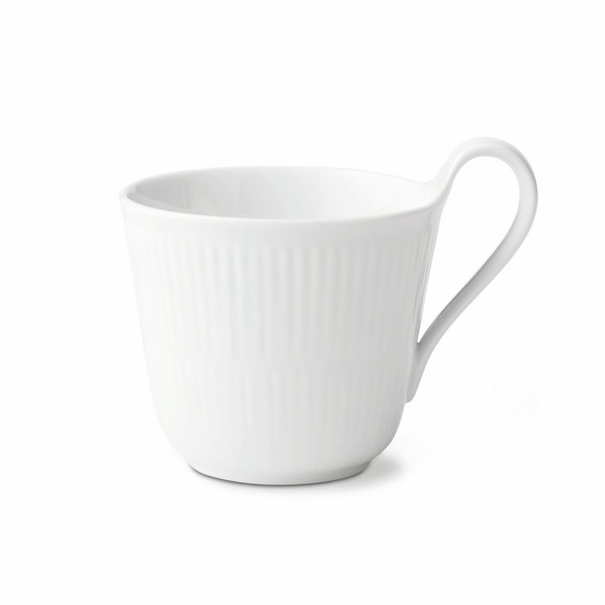 Royal Copenhagen White Fluted kuppi korkea kahva 33 cl