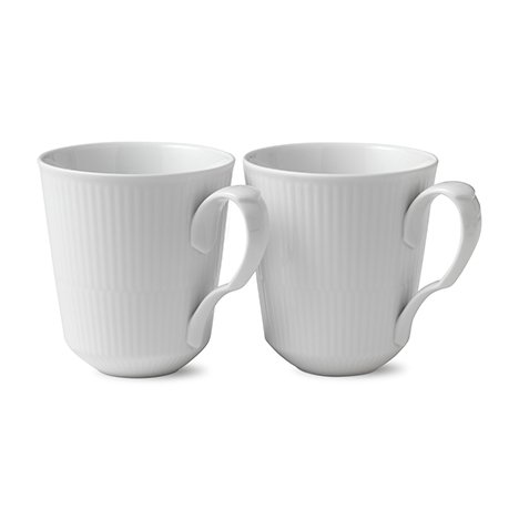 Royal Copenhagen White Fluted -muki 2-pakkaus 37 cl