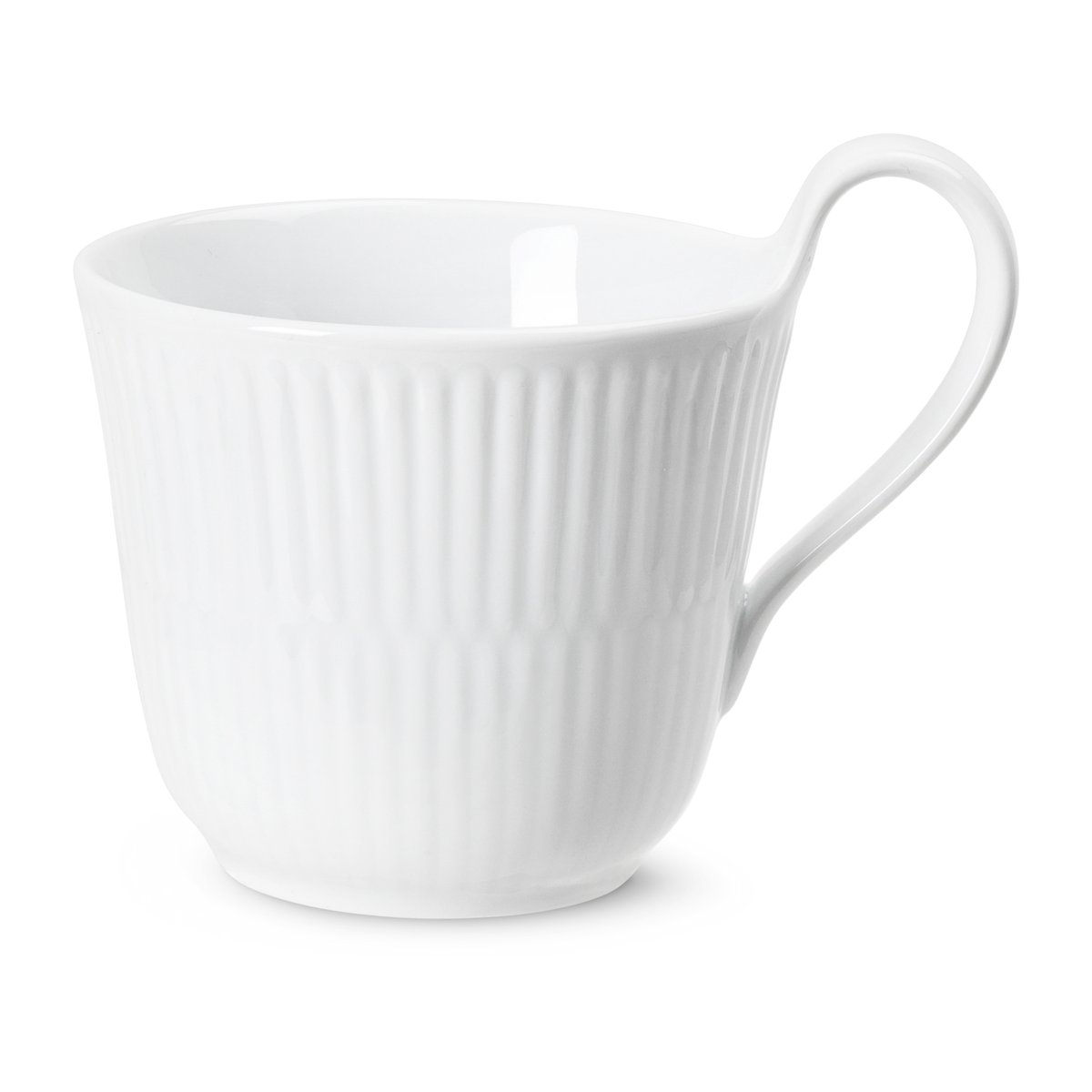 Royal Copenhagen White Fluted muki korkealla kahvalla 25 cl