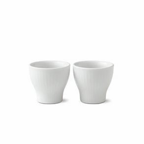 Royal Copenhagen White Fluted munakuppi 2-pakkaus 5 cm