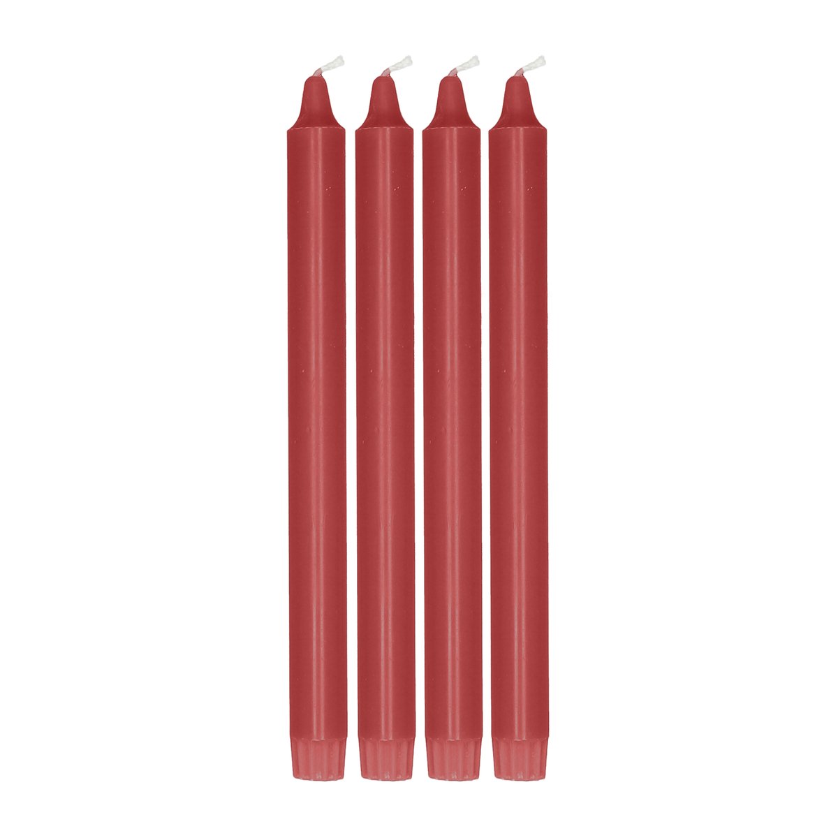 Scandi Essentials Ambiance kruununkynttilä 4-pakkaus 27 cm Dark red