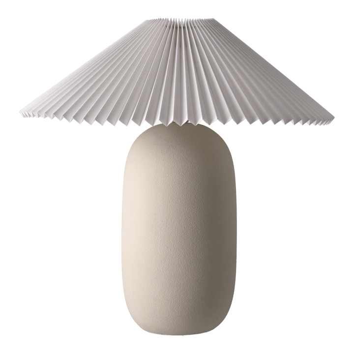 Boulder pöytävalaisin 48 cm beige-pleated white - undefined - Scandi Living