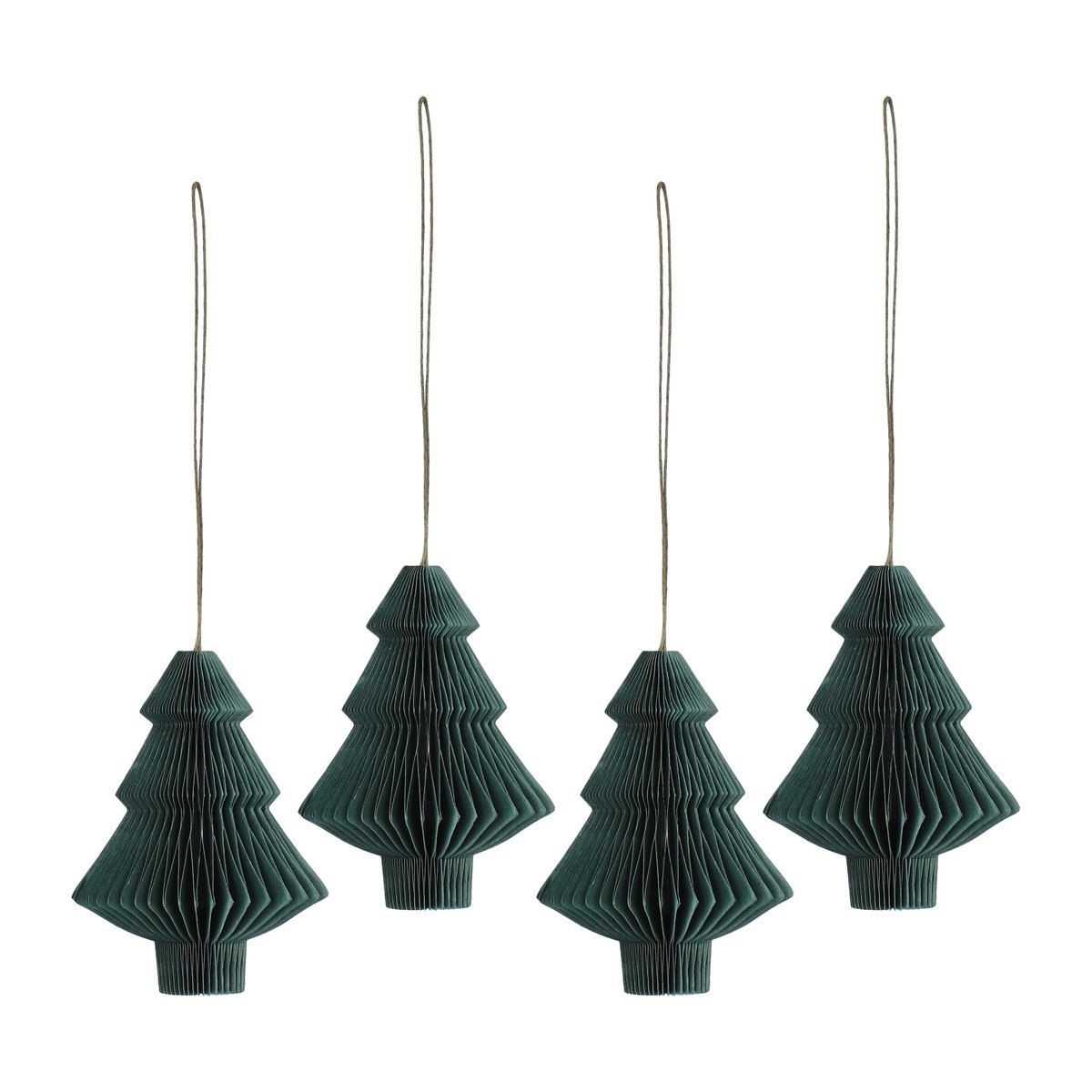 Scandi Living Tree joulukuusenpallot 4 kpl Forest Green