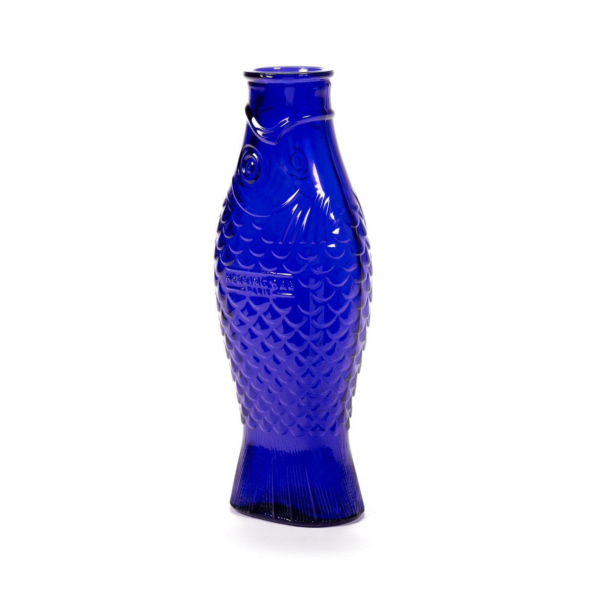 Serax Fish & Fish -lasipullo 1 l Cobalt blue