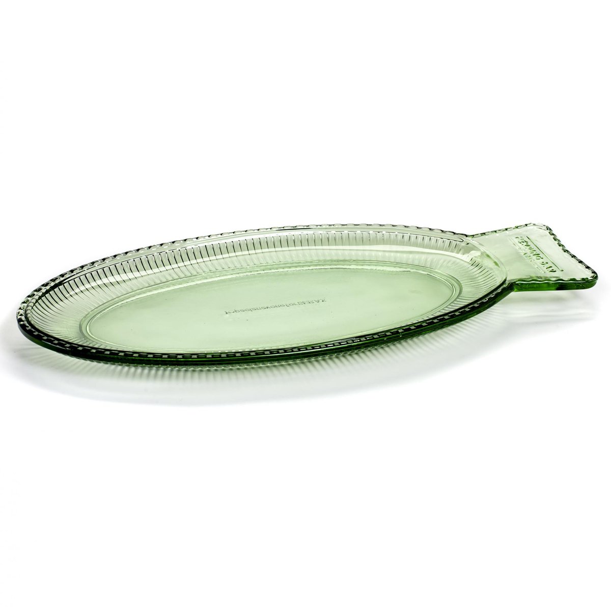 Serax Fish & Fish -tarjoilulautanen 16×35 cm Green