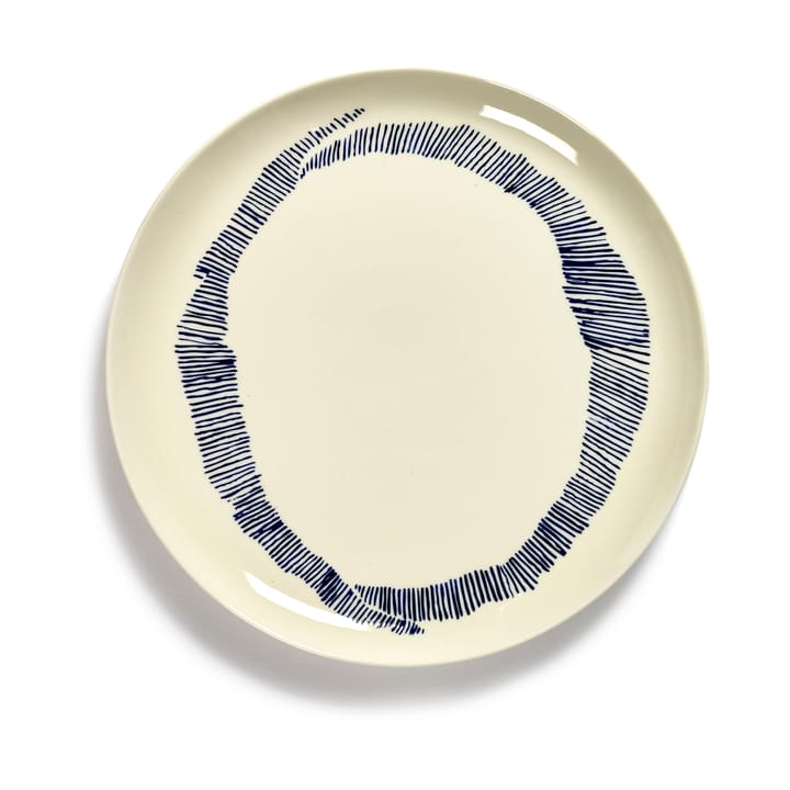 Ottolenghi Feast lautanen L Ø26 cm 2-pakkaus - White stripes-blue - Serax