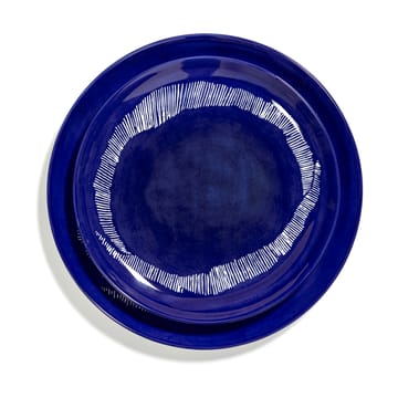 Ottolenghi Feast lautanen M Ø22,5 cm 2-pakkaus - Dark blue stripes-white - Serax