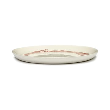 Ottolenghi Feast lautanen M Ø22,5 cm 2-pakkaus - White stripes-red - Serax