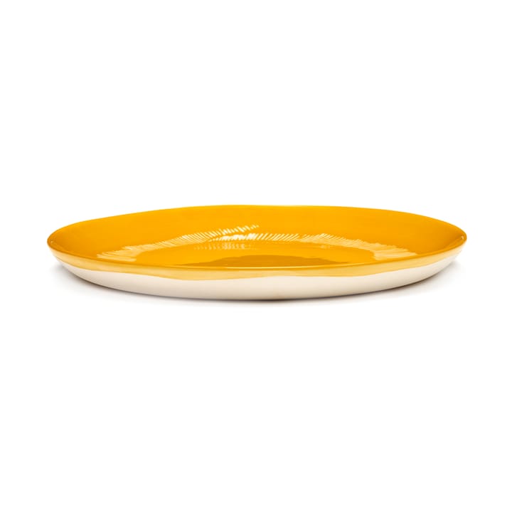 Ottolenghi Feast lautanen M Ø22,5 cm 2-pakkaus, Yellow stripes-white Serax