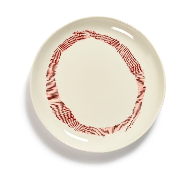 Ottolenghi Feast lautanen S Ø19 cm 2-pakkaus - White stripes-red - Serax