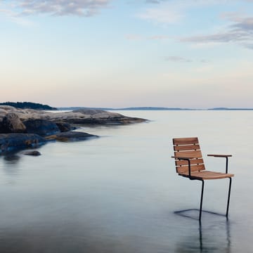 Grinda käsinojatuoli - Tiikki, musta teline - Skargaarden