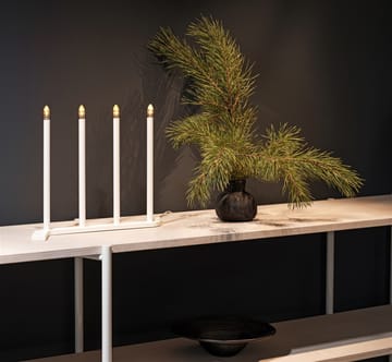 Advent RE -adventtikynttelikkö - Valkoinen, 4 kynttilää - SMD Design