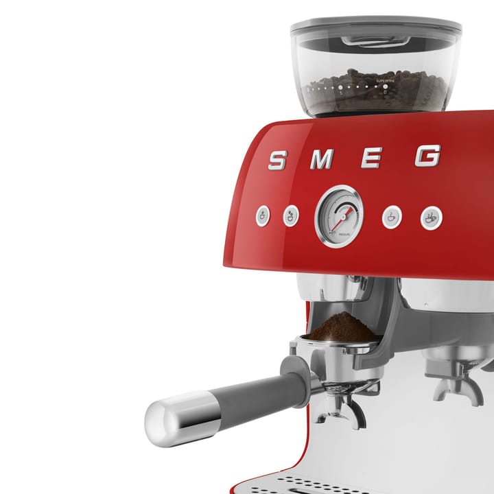 Smeg 50's Style espressokone kahvimyllyllä - Punainen - Smeg