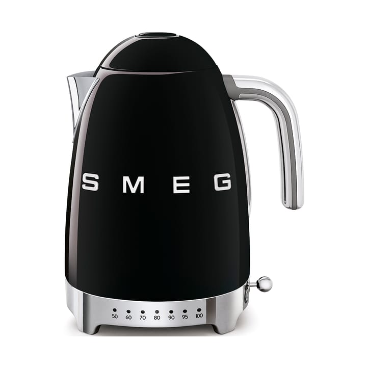 Smeg 50's Style vedenkeitin säädettävällä lämpötilalla 1,7 L - Musta - Smeg