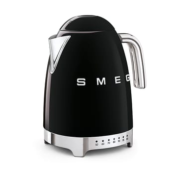 Smeg 50's Style vedenkeitin säädettävällä lämpötilalla 1,7 L - Musta - Smeg