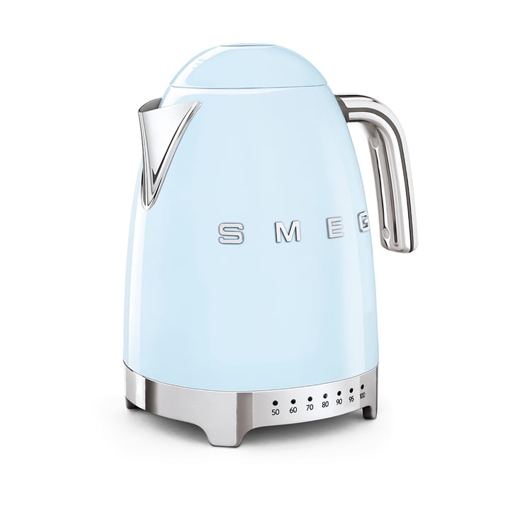 Smeg 50's Style vedenkeitin säädettävällä lämpötilalla 1,7 L - Pastellinsininen - Smeg