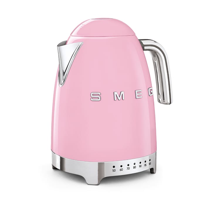 Smeg 50's Style vedenkeitin säädettävällä lämpötilalla 1,7 L - Vaaleanpunainen - Smeg