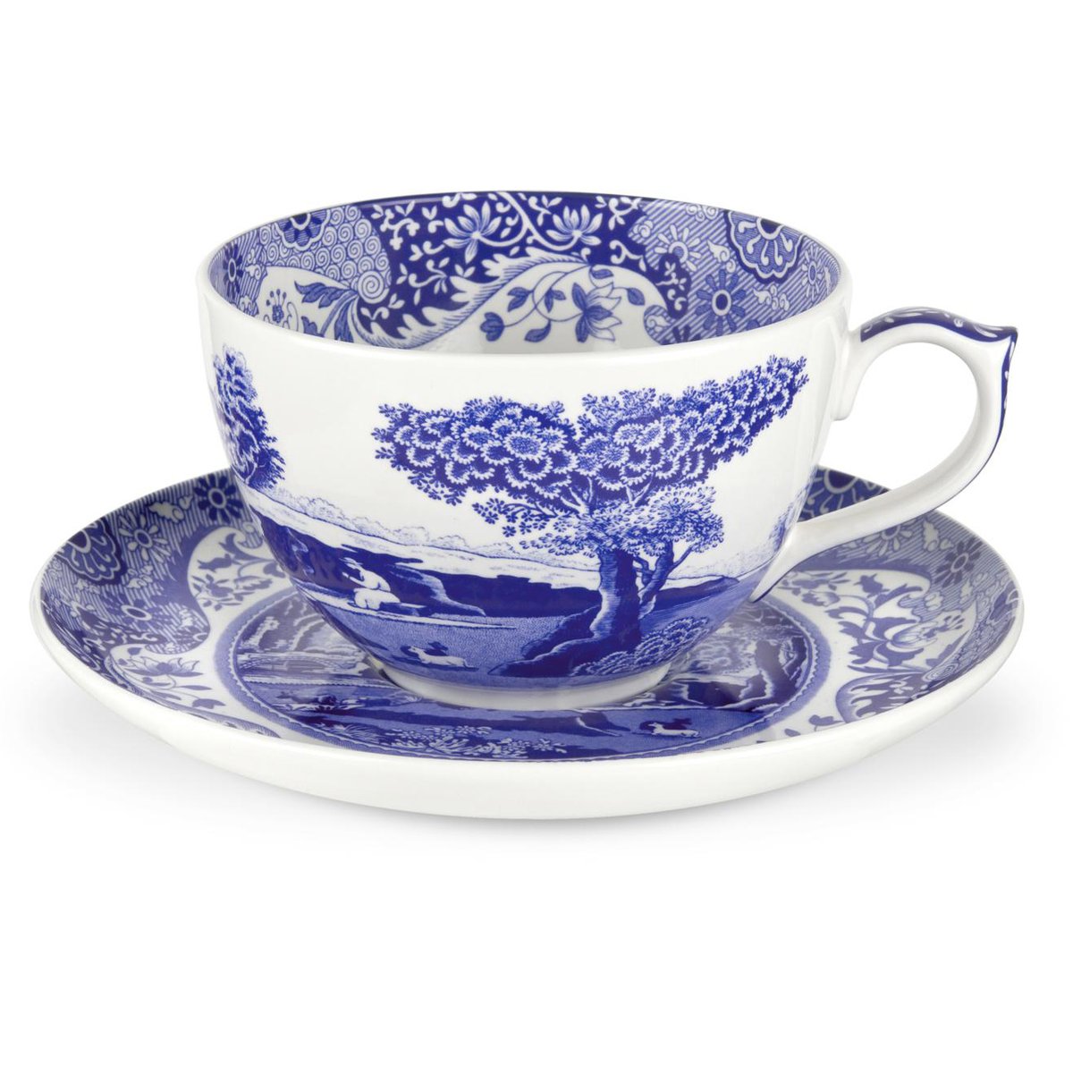 Spode Blue Italian -jättikuppi ja asetti 56 cl