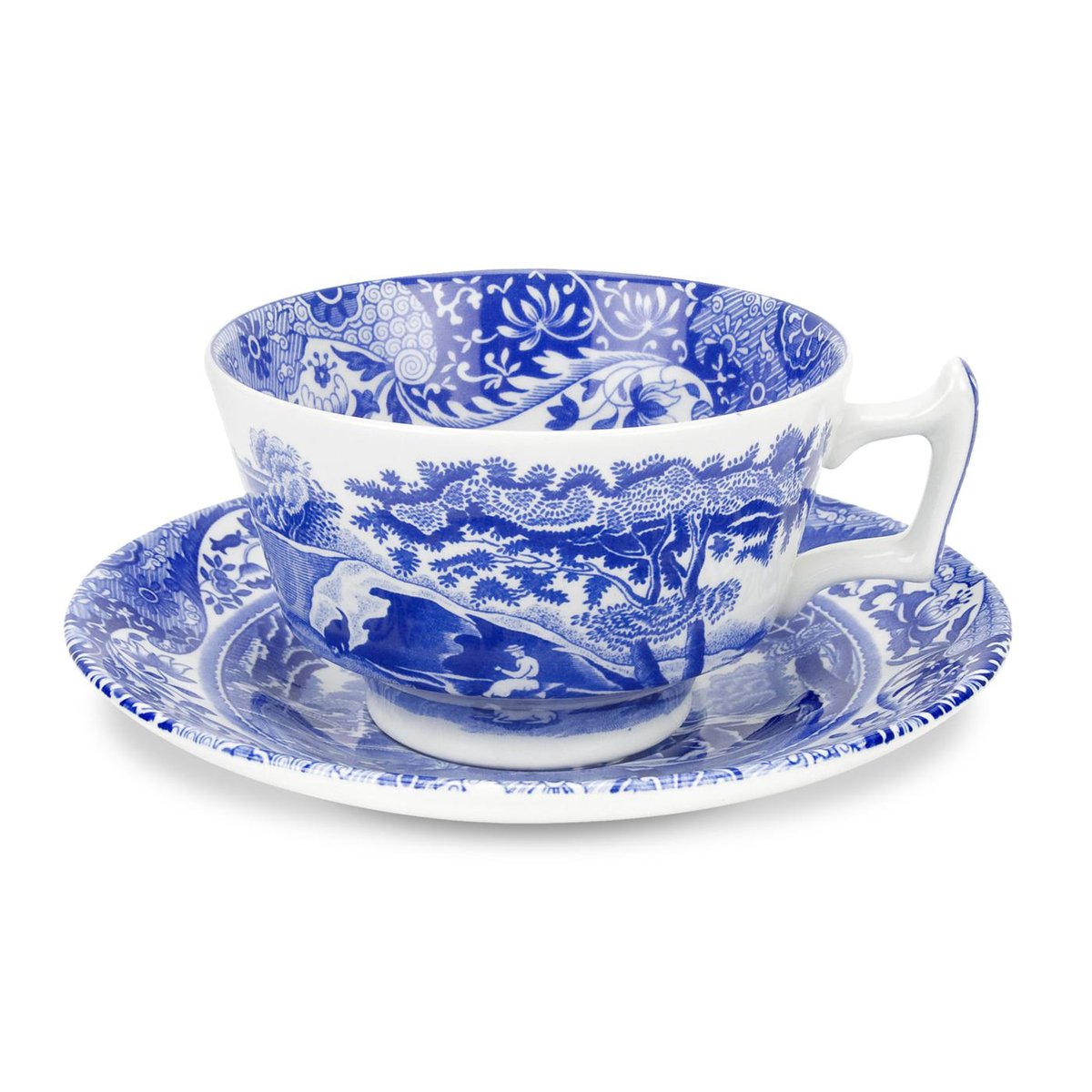 Spode Blue Italian -teekuppi ja teetassi 20 cl