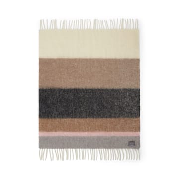 Mohair viltti - Stripe Brown, Black & Rose - Stackelbergs