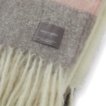 Mohair viltti - Stripe Brown, Black & Rose - Stackelbergs