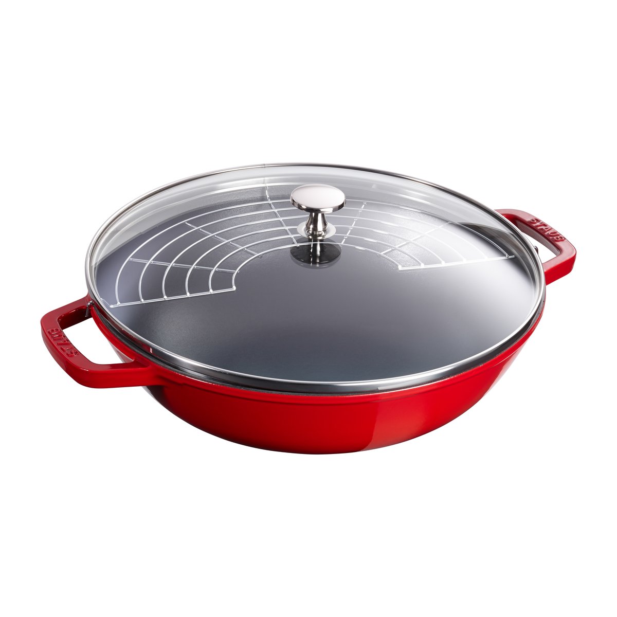 STAUB Wokkipannu lasikannella Ø30 cm 4,4 L Punainen