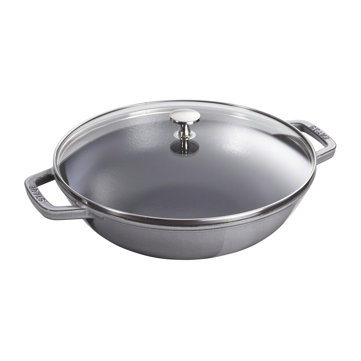 STAUB Wokkipannu lasikannella Ø37 cm 5,7 L Harmaa