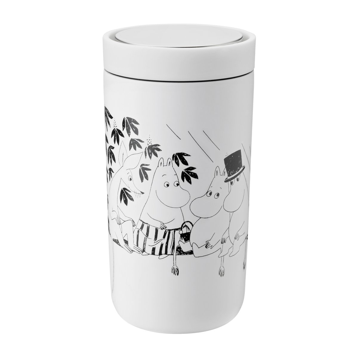 Stelton To Go Click Mumin muki 0,2 l Soft white-black