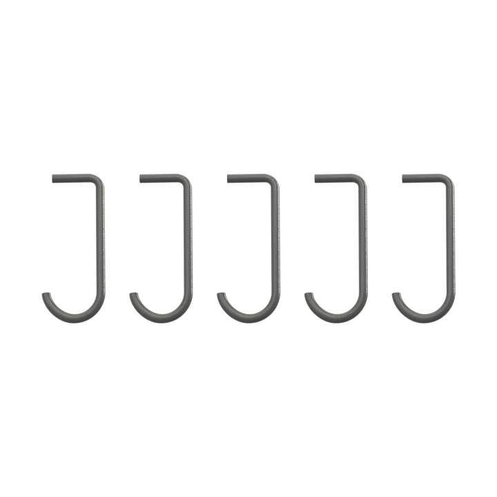 String J-koukku 5-kpl pakkaus - Tummanharmaa - String