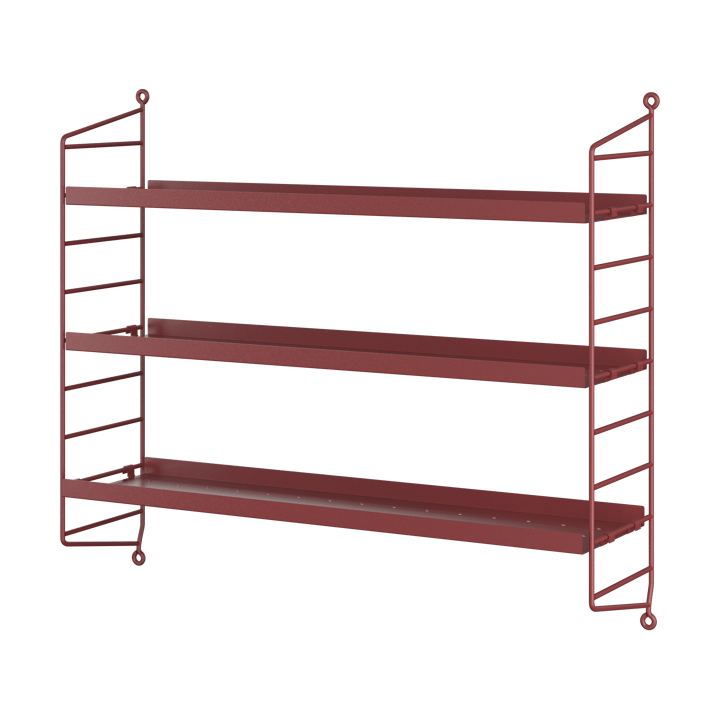 String Pocket hylly metalli - Oxtorg punainen - String