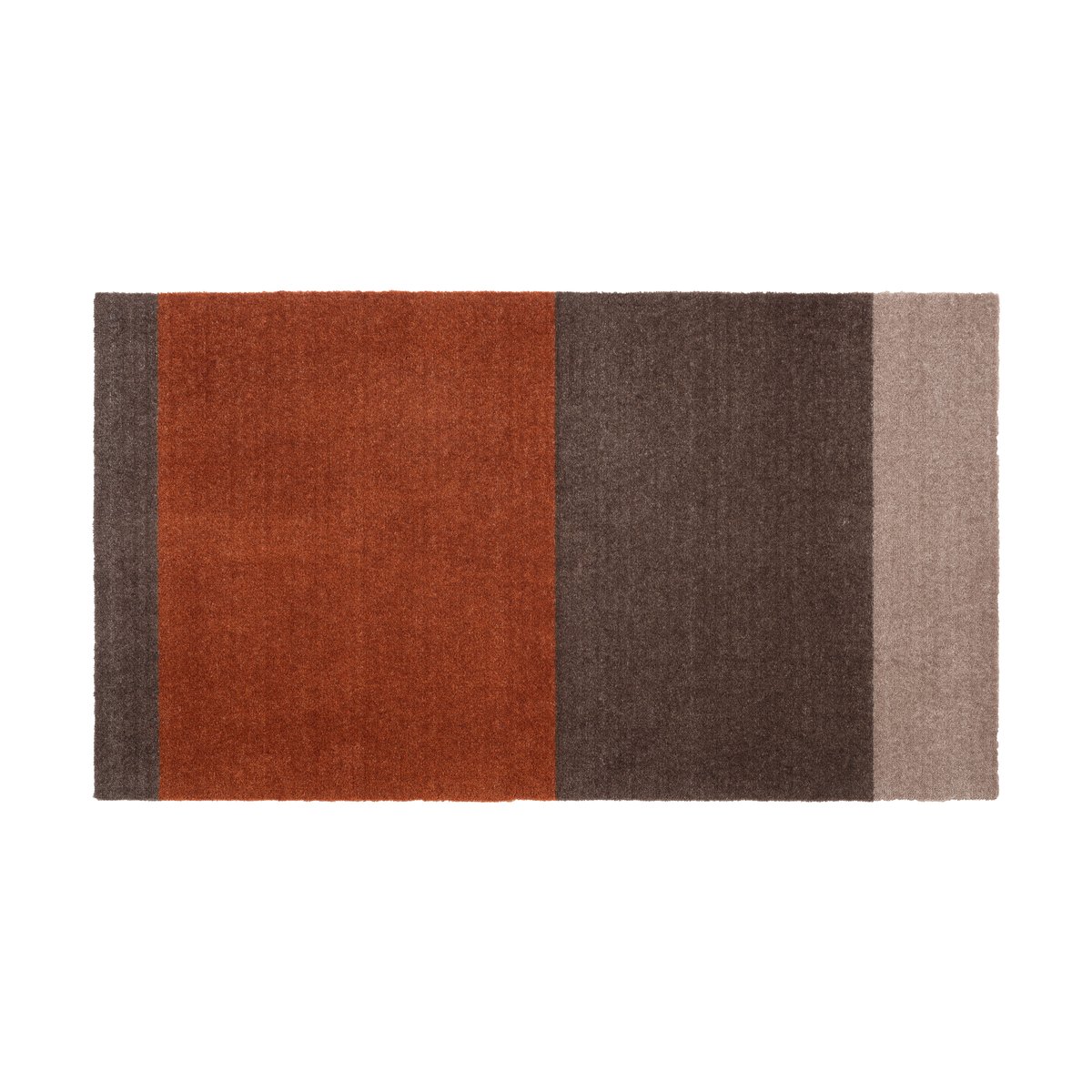 tica copenhagen Stripes by tica vaakasuuntainen käytävämatto Brown-terrakotta 67 x 120 cm