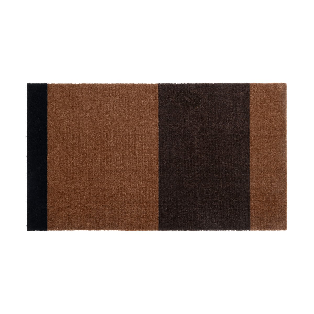 tica copenhagen Stripes by tica vaakasuuntainen käytävämatto Cognac-dark brown-black 67×120 cm