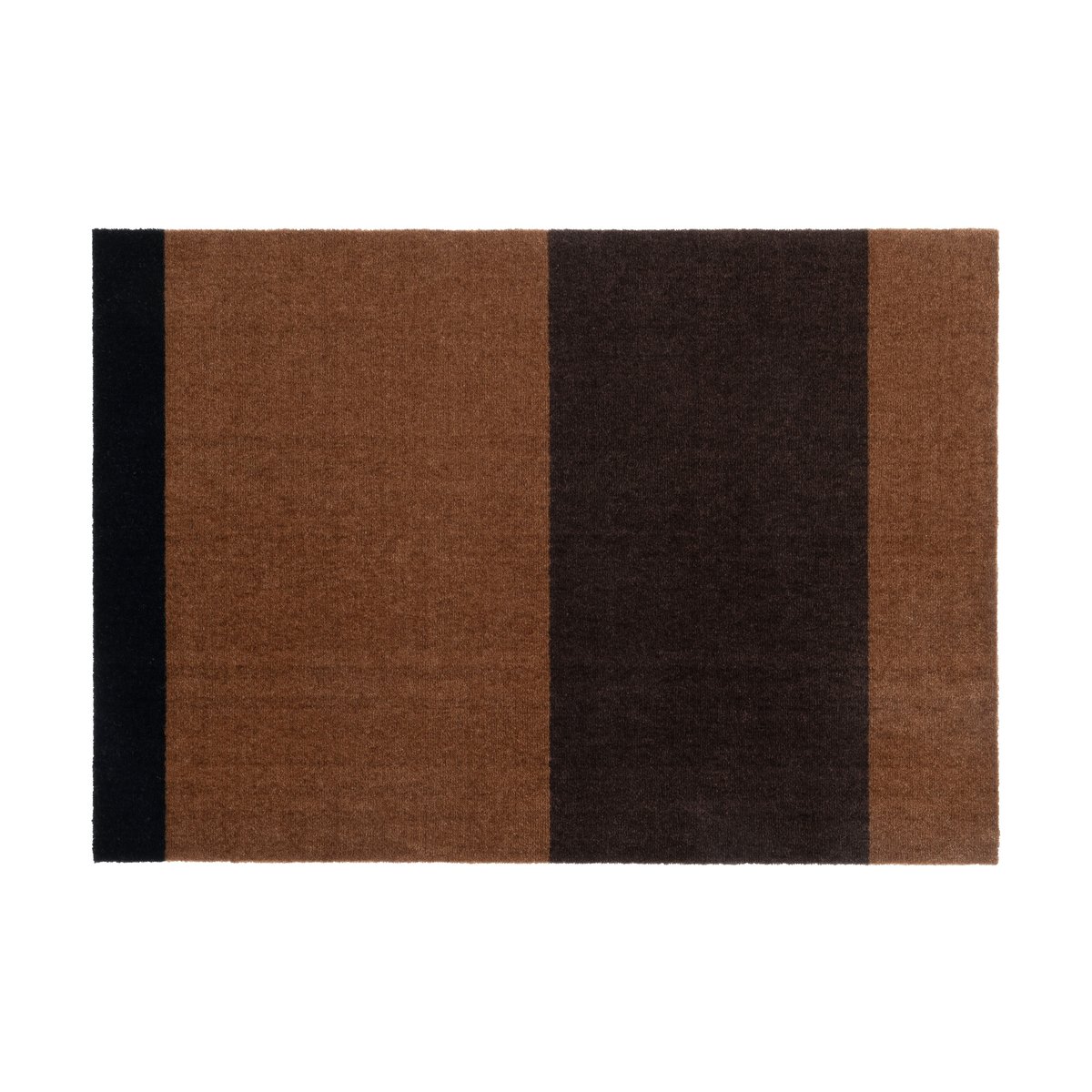 tica copenhagen Stripes by tica vaakasuuntainen käytävämatto Cognac-dark brown-black 90×130 cm