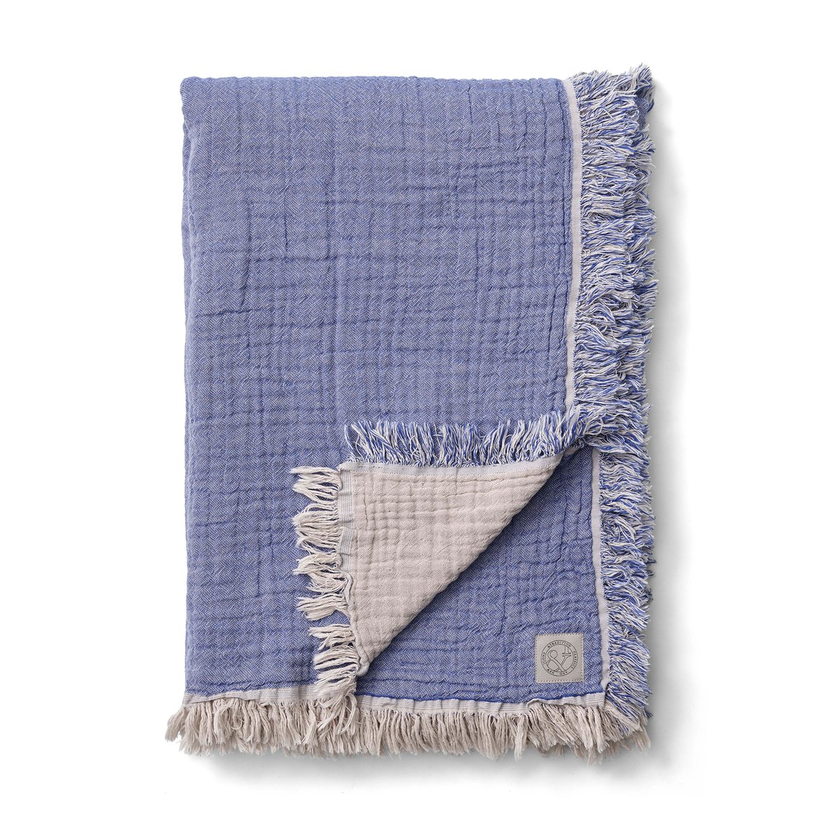 &Tradition Collect puuvillahuopa SC32 140×210 cm Cloud & Blue (beige-sininen)