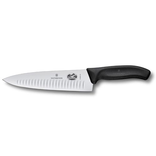 Victorinox Victorinox kokkiveitsi uritettu 20 cm Musta