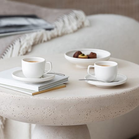 Afina espressokuppi 5 cl lautasella - White - Villeroy & Boch