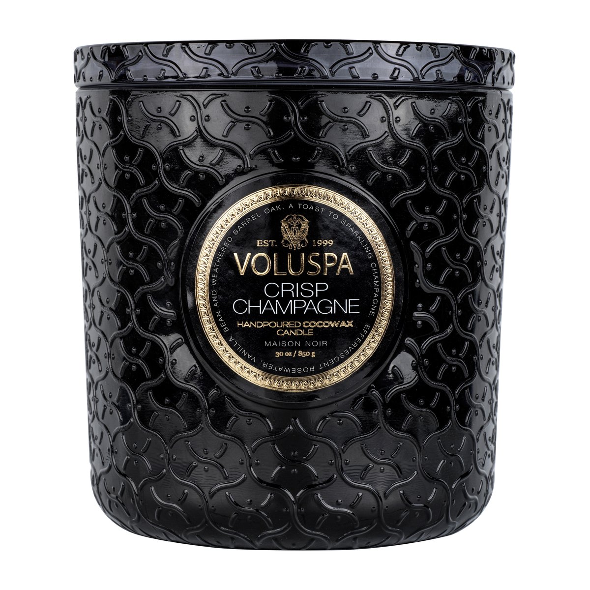 Voluspa Maison Noir Luxe -tuoksukynttilä 80 tuntia Crisp Champagne