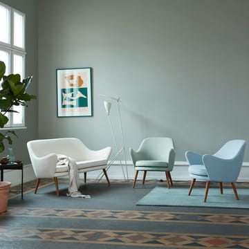 Dwell loungetuoli - Kangas merit 014 minty grey, jalat savutammea - Warm Nordic