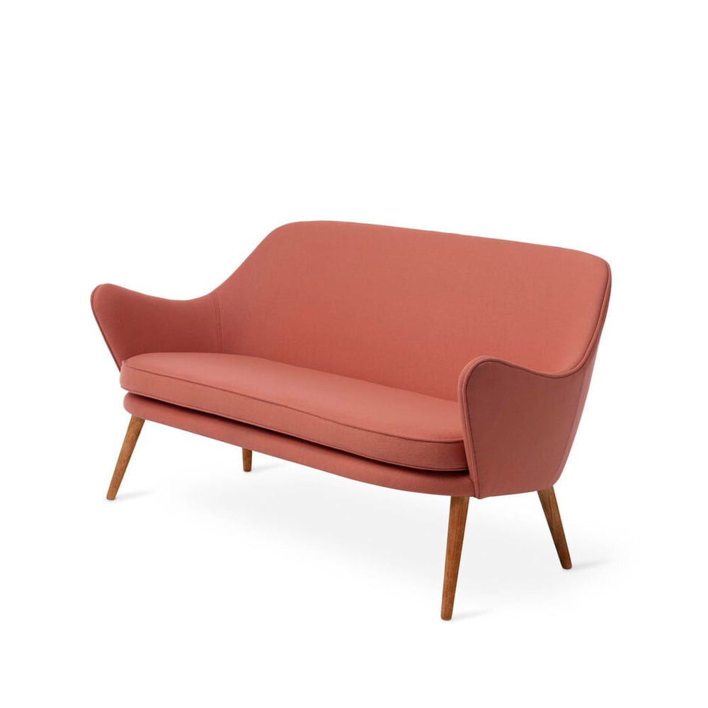 Warm Nordic Dwell sohva 2-istuttava kangas hero 511 blush jalat savutammea