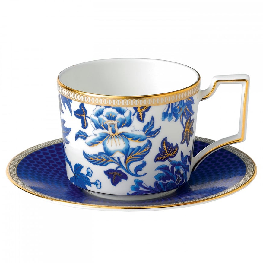 Wedgwood Hibiscus teekuppi aluslautasella Floral